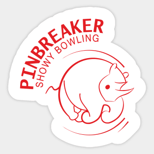 Pinbreaker - Showy Bowling (red) Sticker